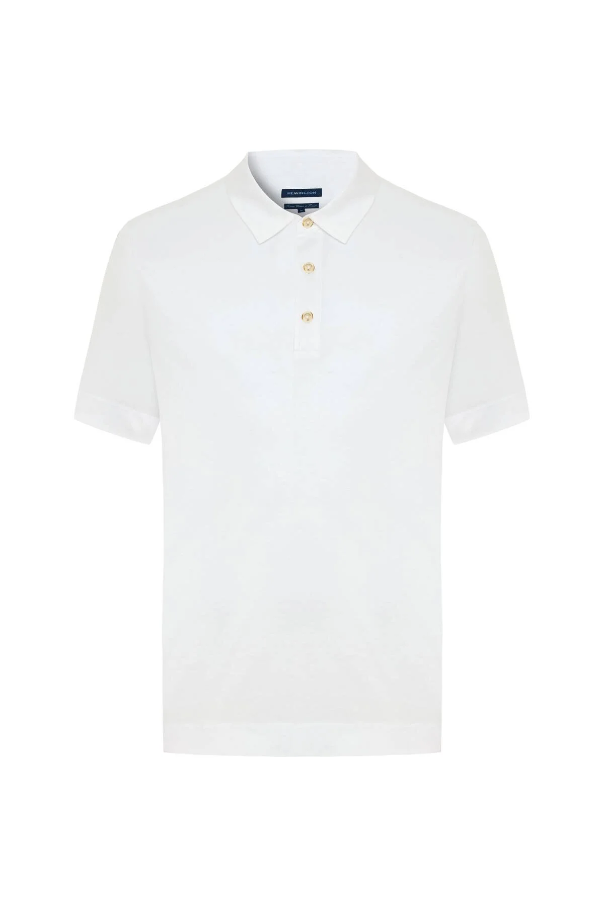 Hemington - Supima Pamuk Polo Yaka Tencel Beyaz T-Shirt (6)