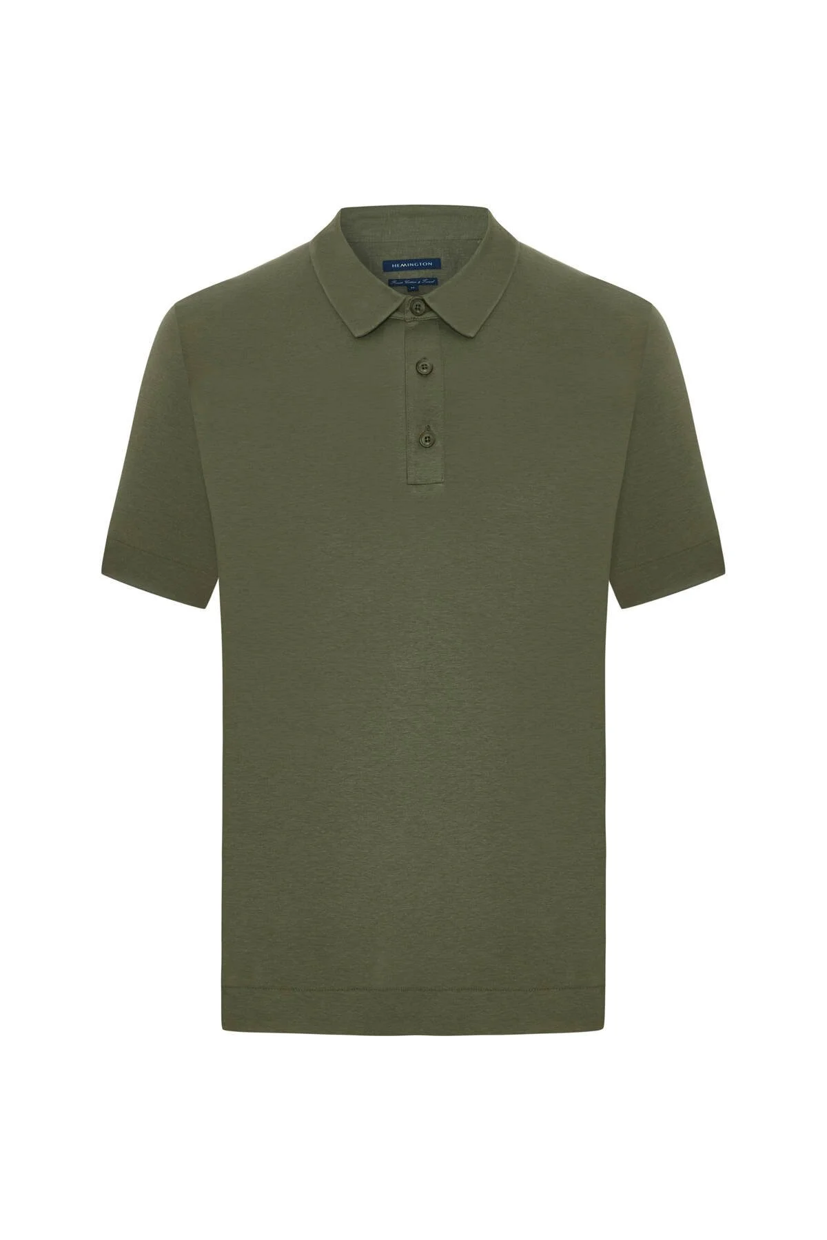 Hemington - Supima Pamuk Polo Yaka Tencel Haki T-Shirt (6)