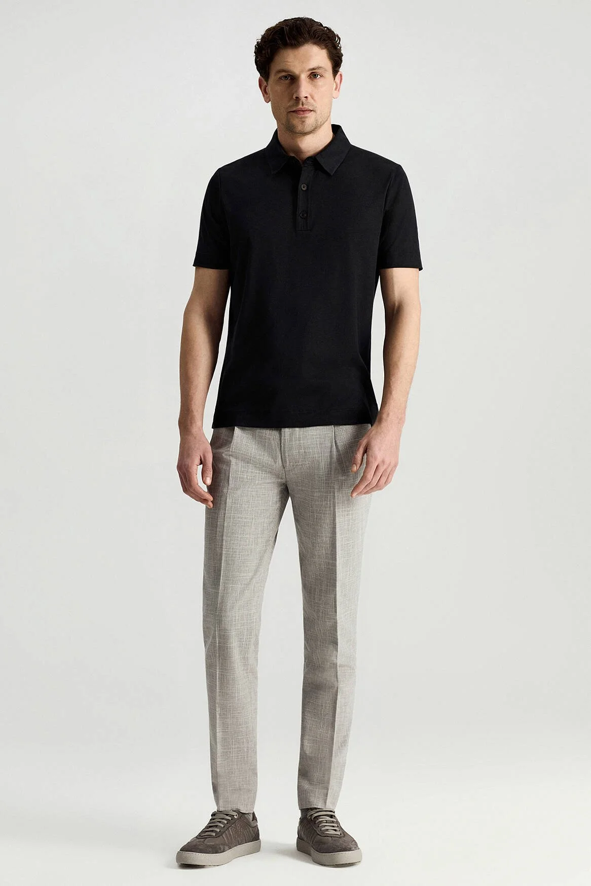 Hemington - Supima Pamuk Polo Yaka Tencel Siyah T-Shirt (2)