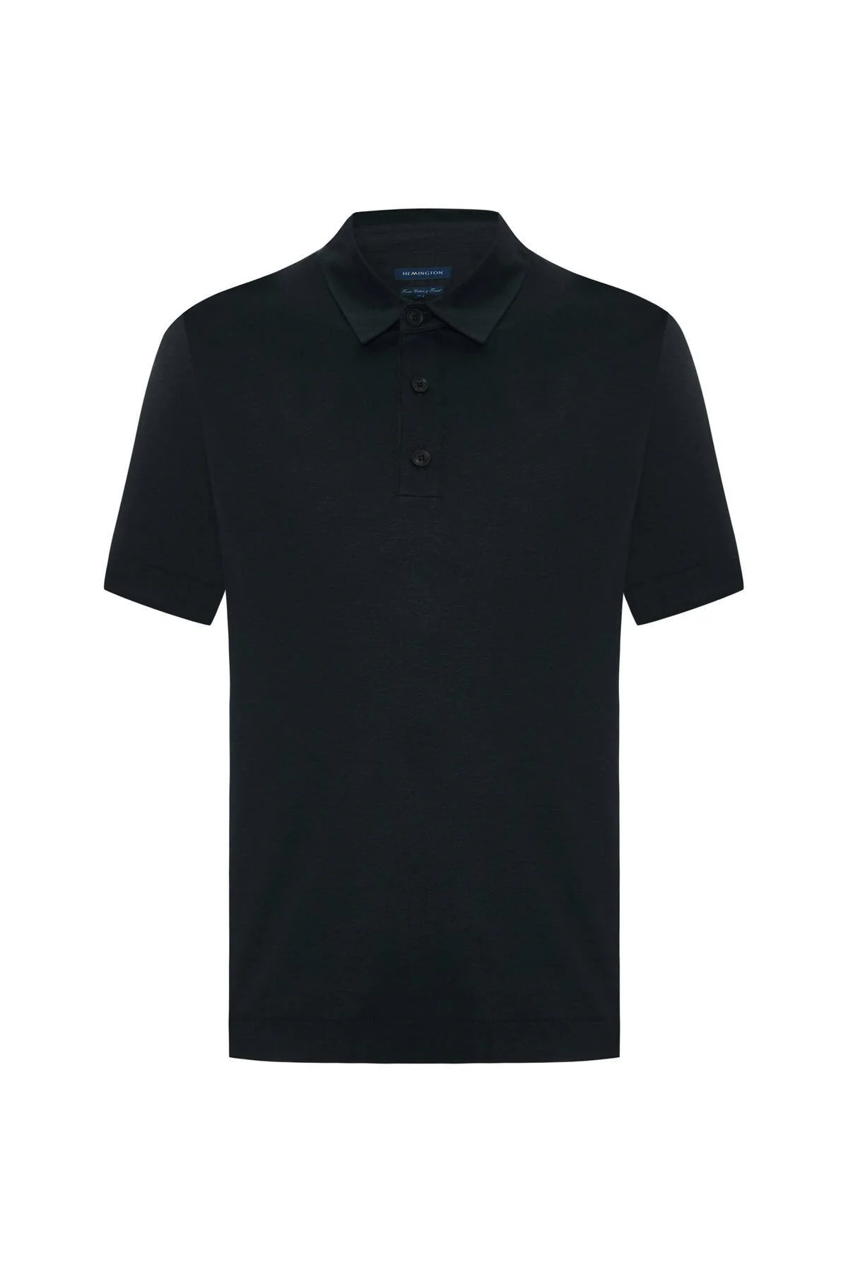 Hemington - Supima Pamuk Polo Yaka Tencel Siyah T-Shirt (6)