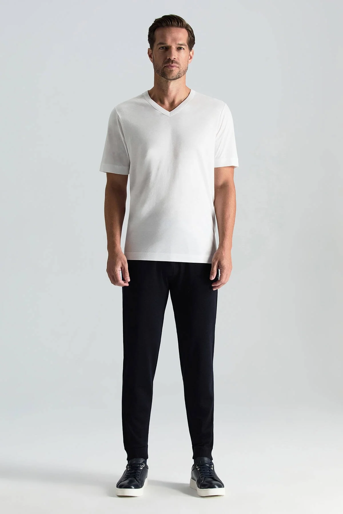 Hemington - Supima Pamuk V Yaka Tencel Beyaz T-Shirt (2)