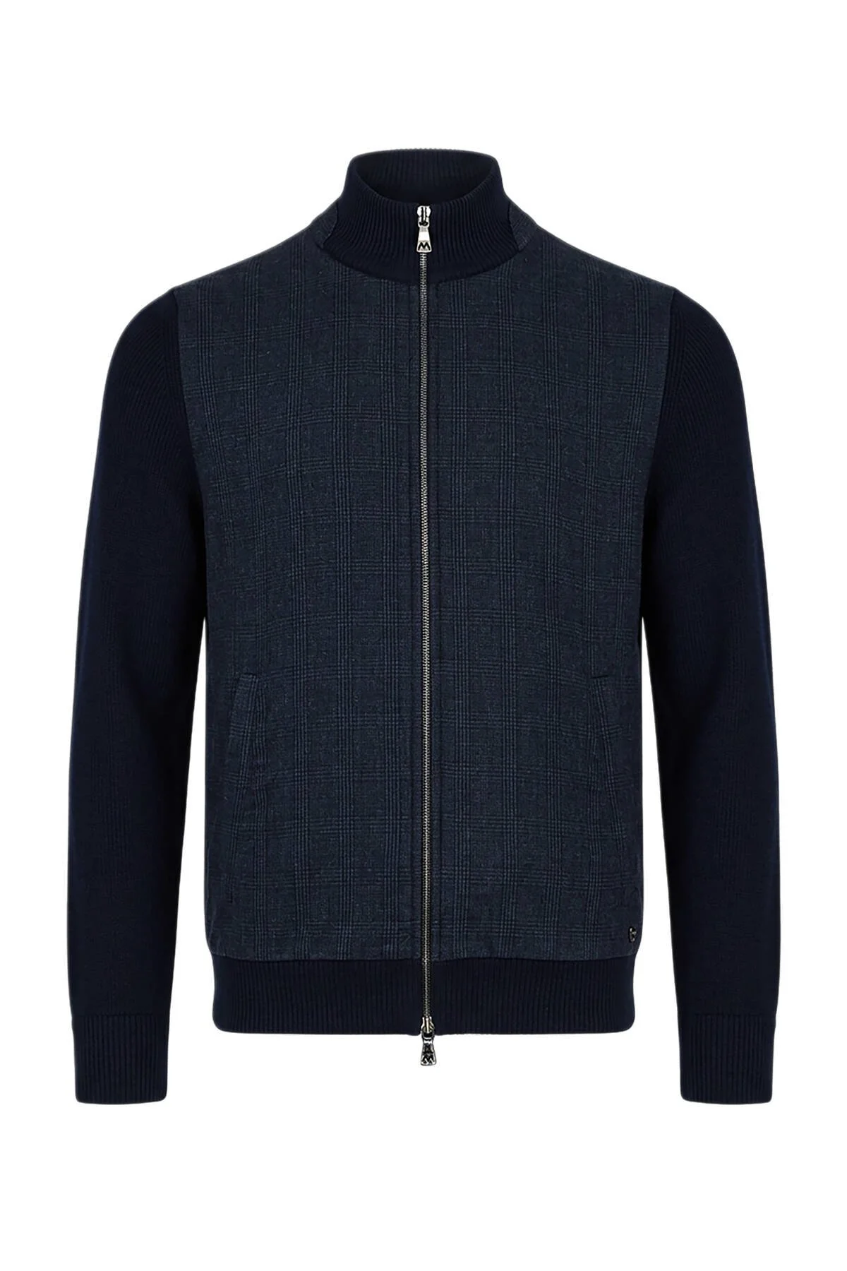 Hemington - Tartan Desen Kumaşlı Lacivert Tailored Triko Ceket (8)