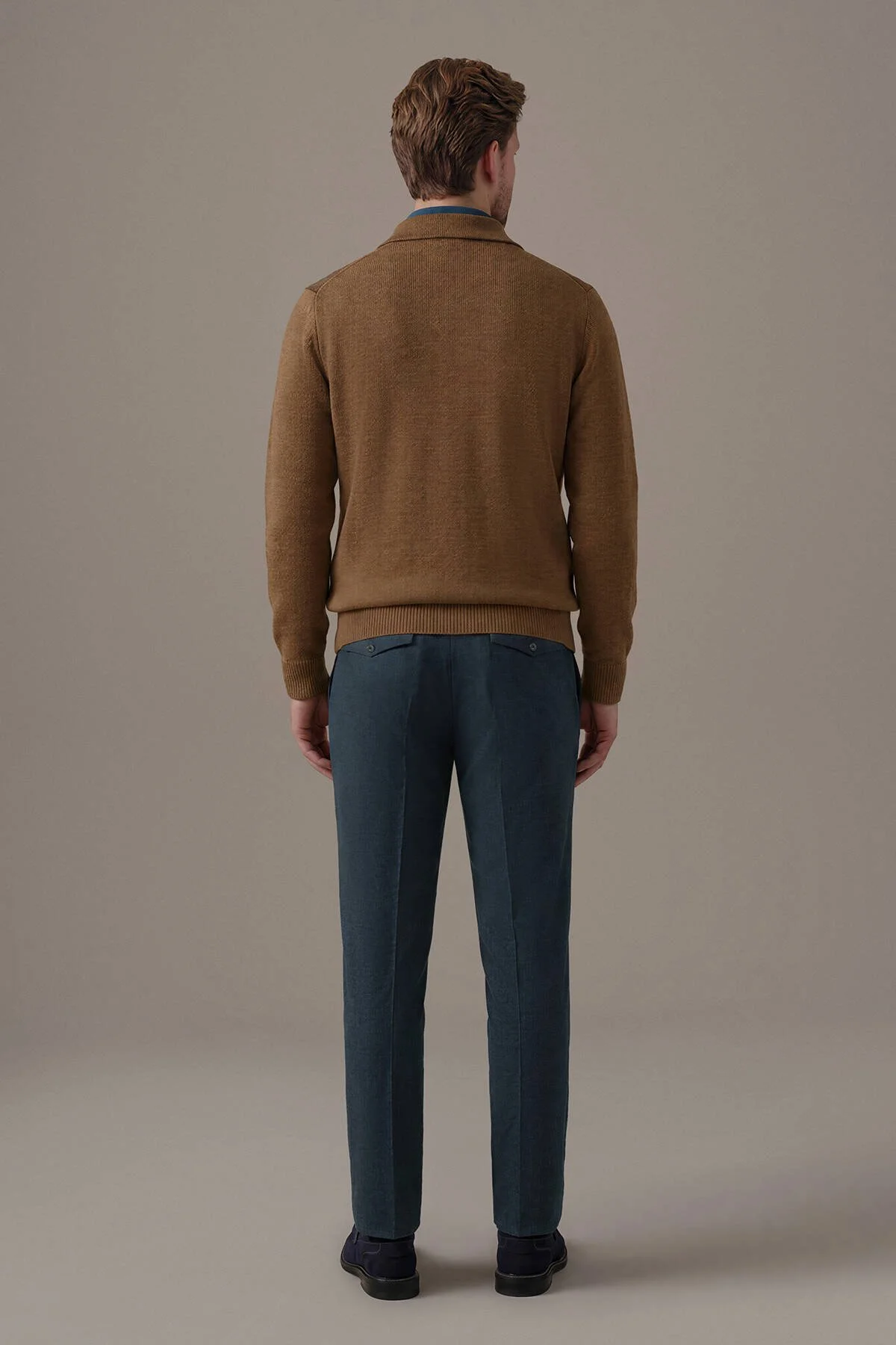 Hemington - Tartan Desen Kumaşlı Tütün Rengi Tailored Triko Ceket (5)