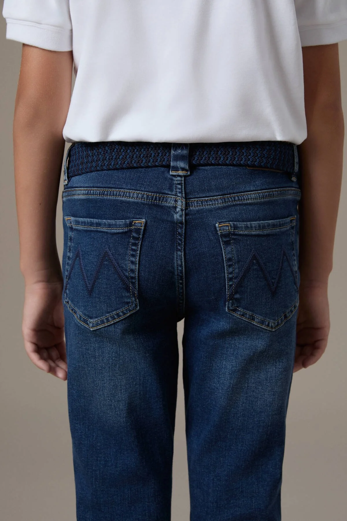 Hemington - Lacivert Taşlanmış Denim Çocuk Pantolon (4)