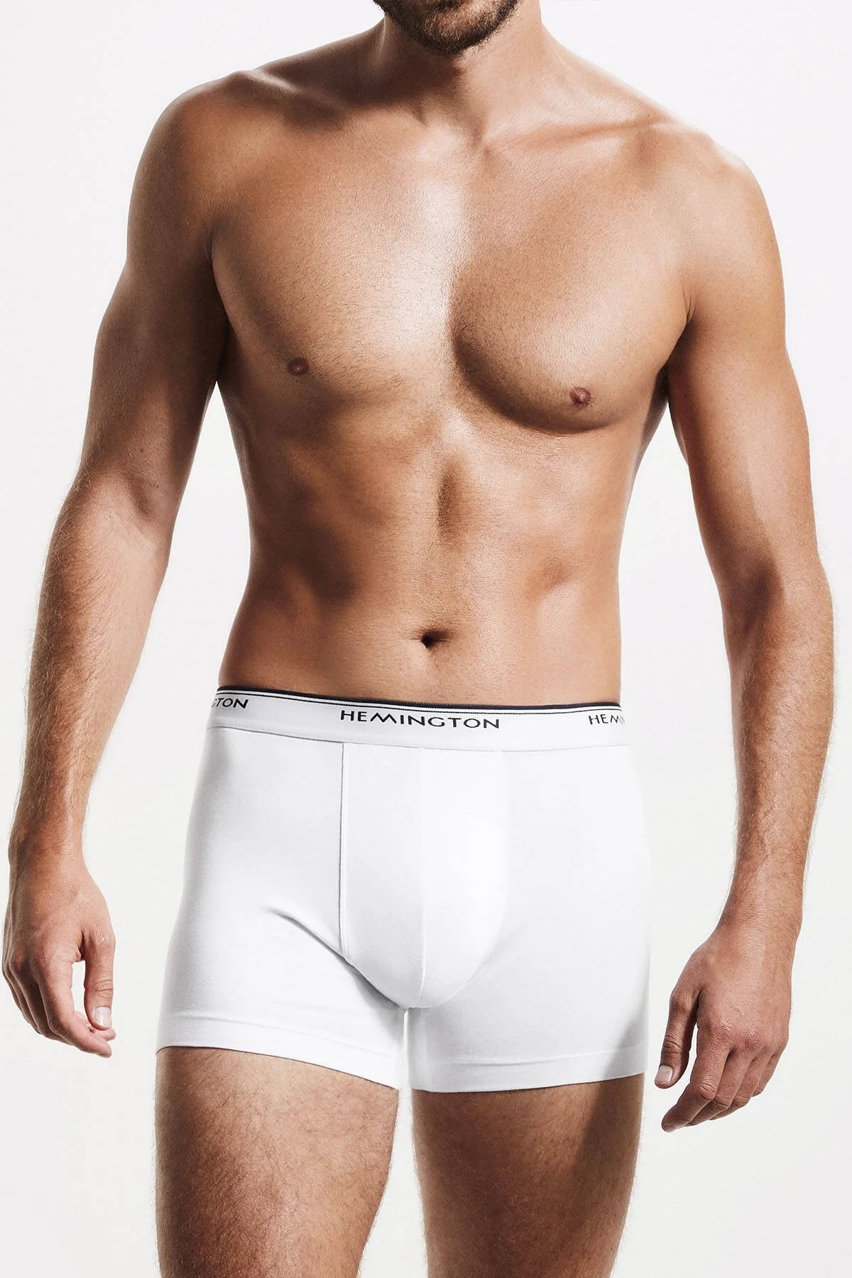 Hemington - Beyaz Gri Siyah Üçlü Boxer Seti (1)