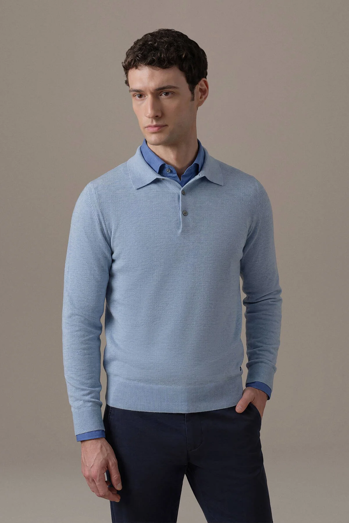 Hemington - Ultrafine Kaşmir Açık Mavi Polo Triko (1)
