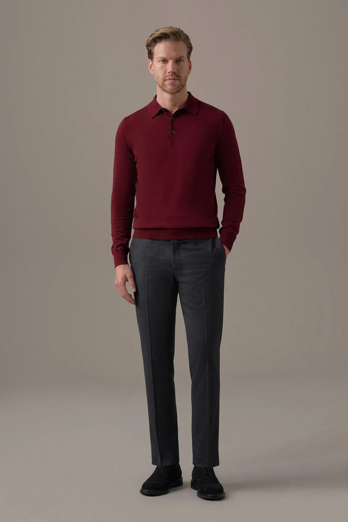 Hemington - Ultrafine Kaşmir Bordo Polo Triko (2)