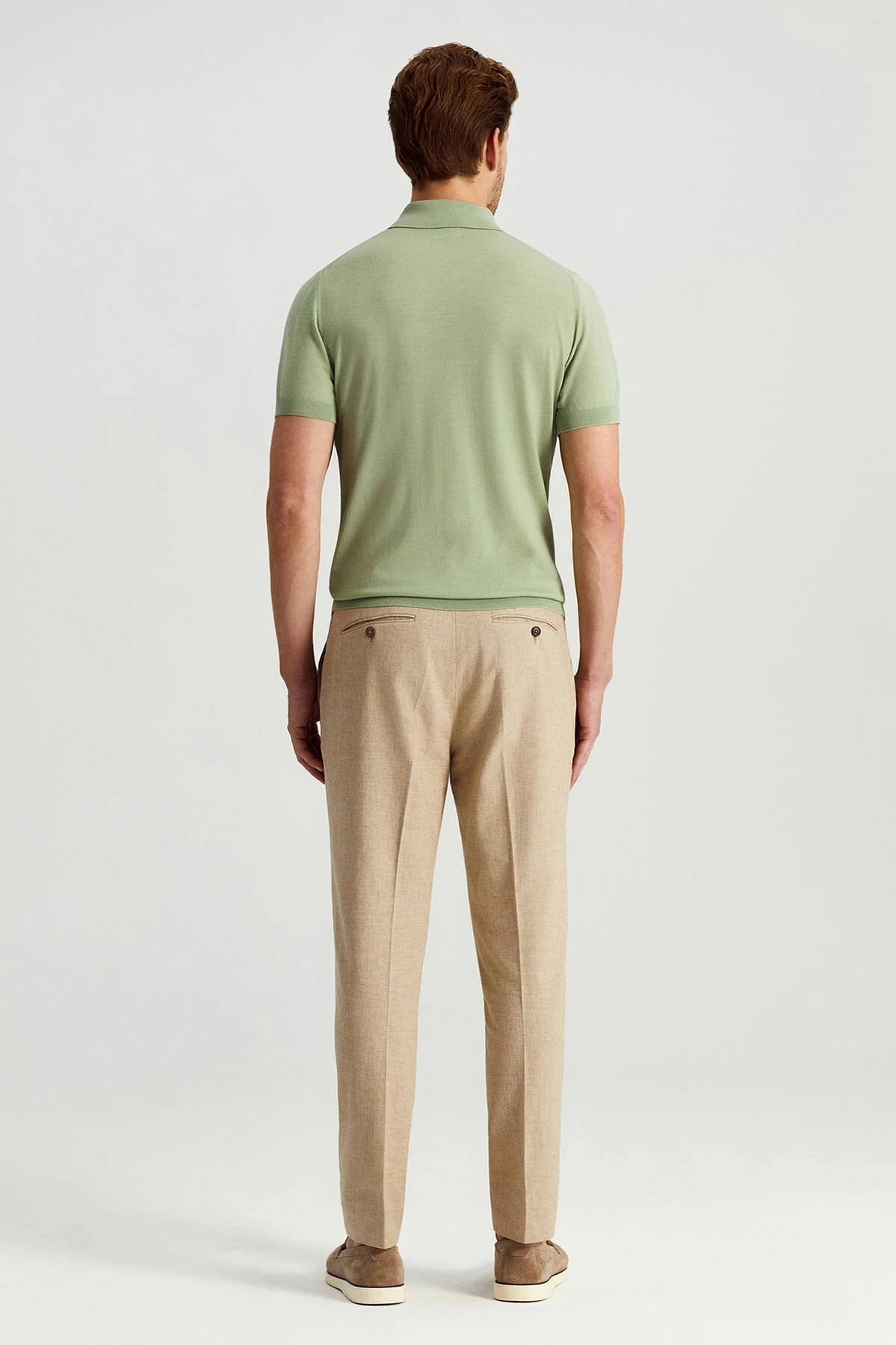 Hemington - Ultrafine Merino Yünü Açık Yeşil Triko Polo (5)