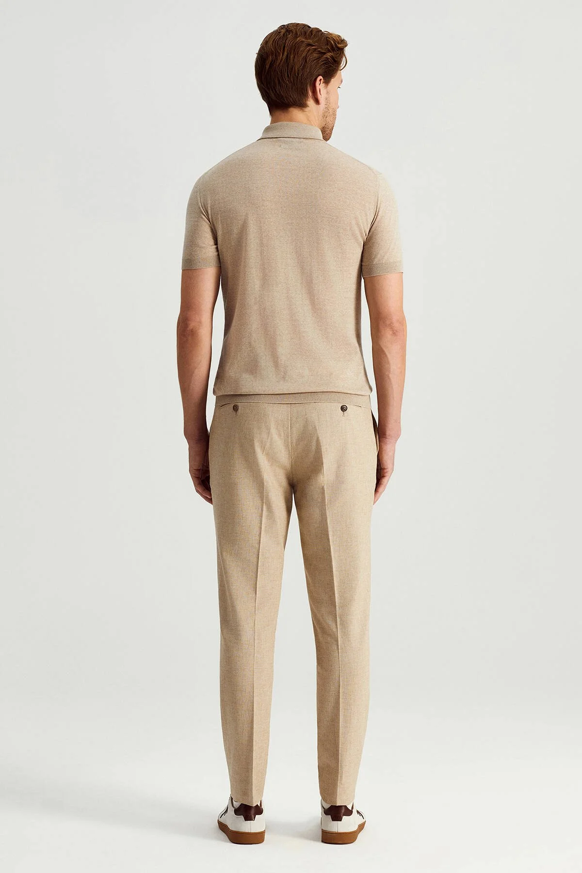 Hemington - Ultrafine Merino Yünü Bej Triko Polo (5)