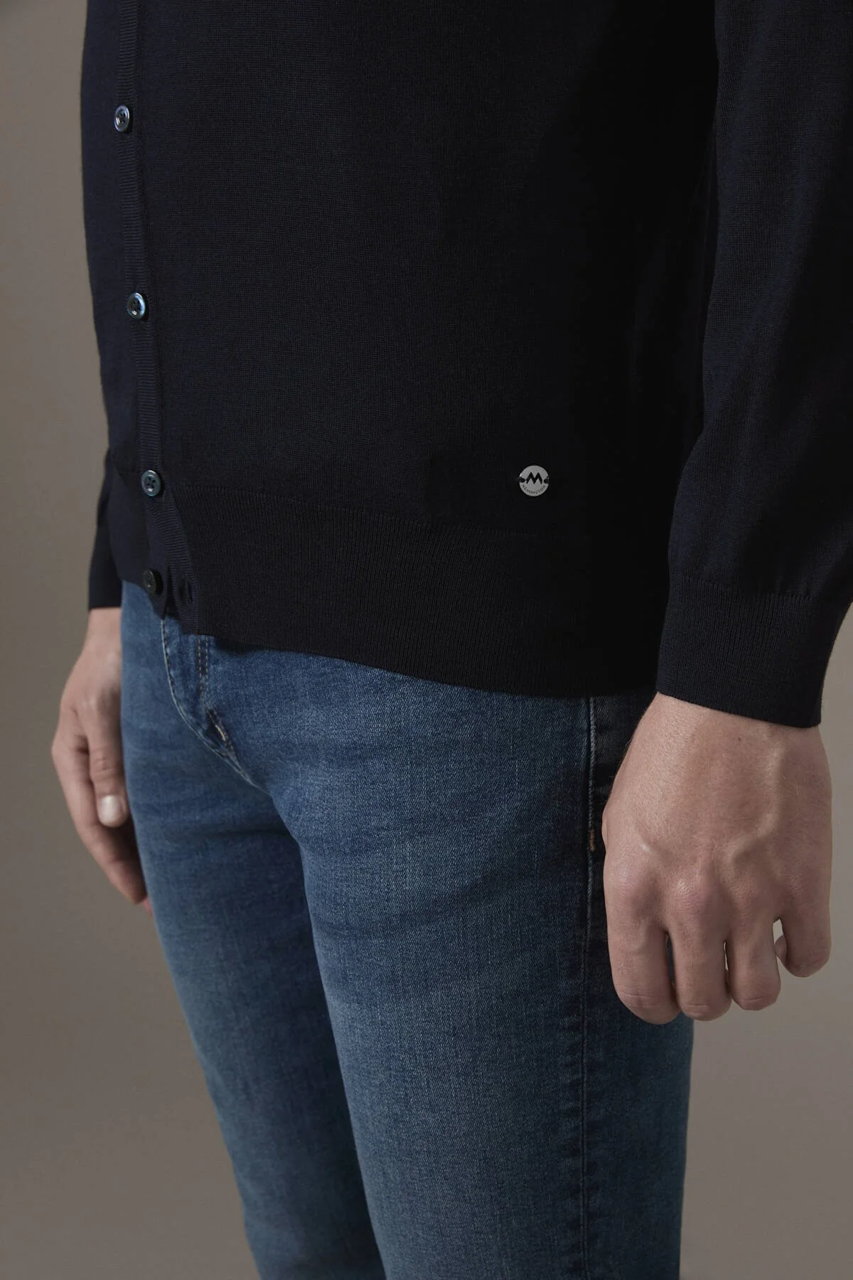 Hemington - Ultrafine Merino Yünü Lacivert Triko Hırka (4)