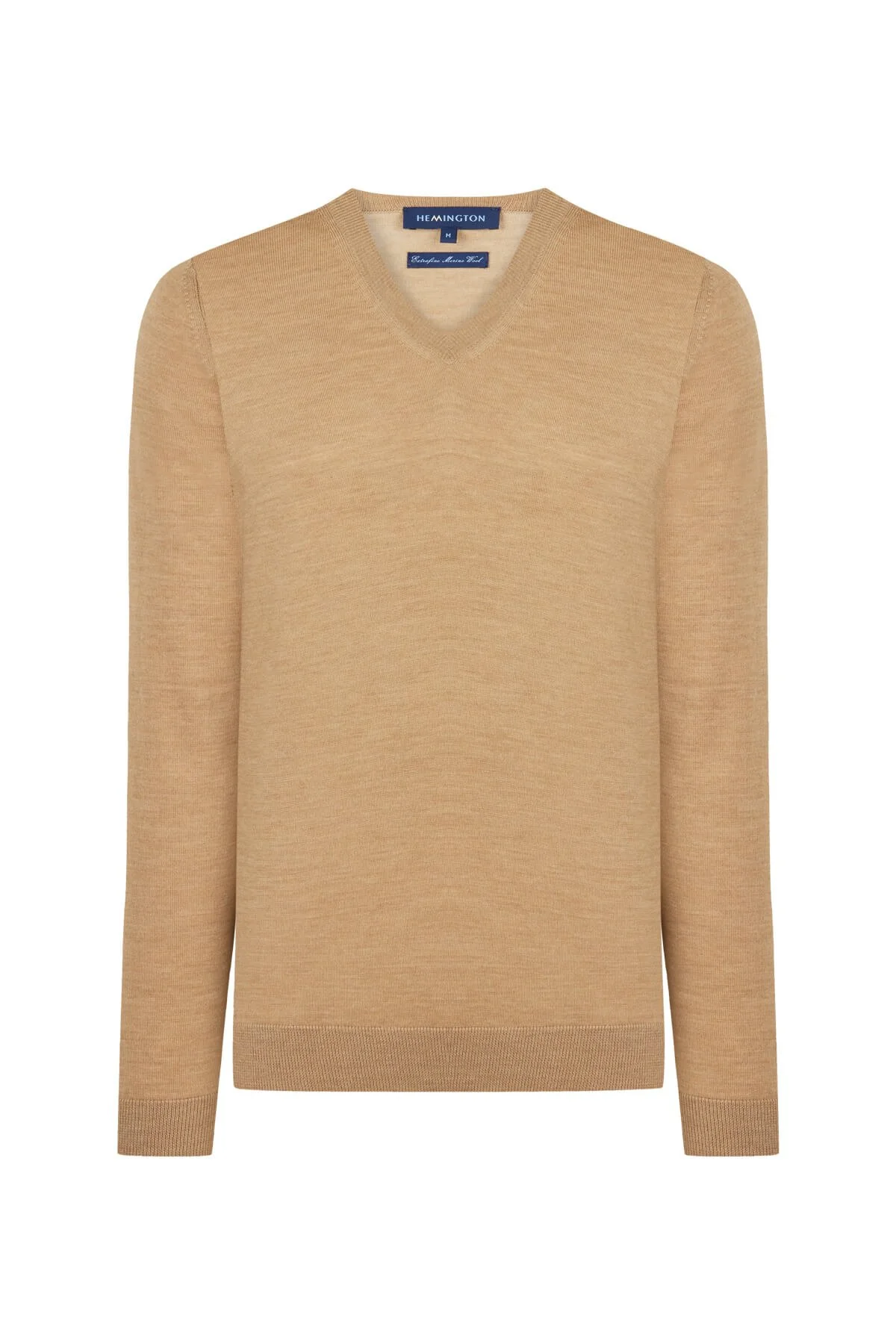 Hemington - V Yaka Merino Yün Camel Triko (7)