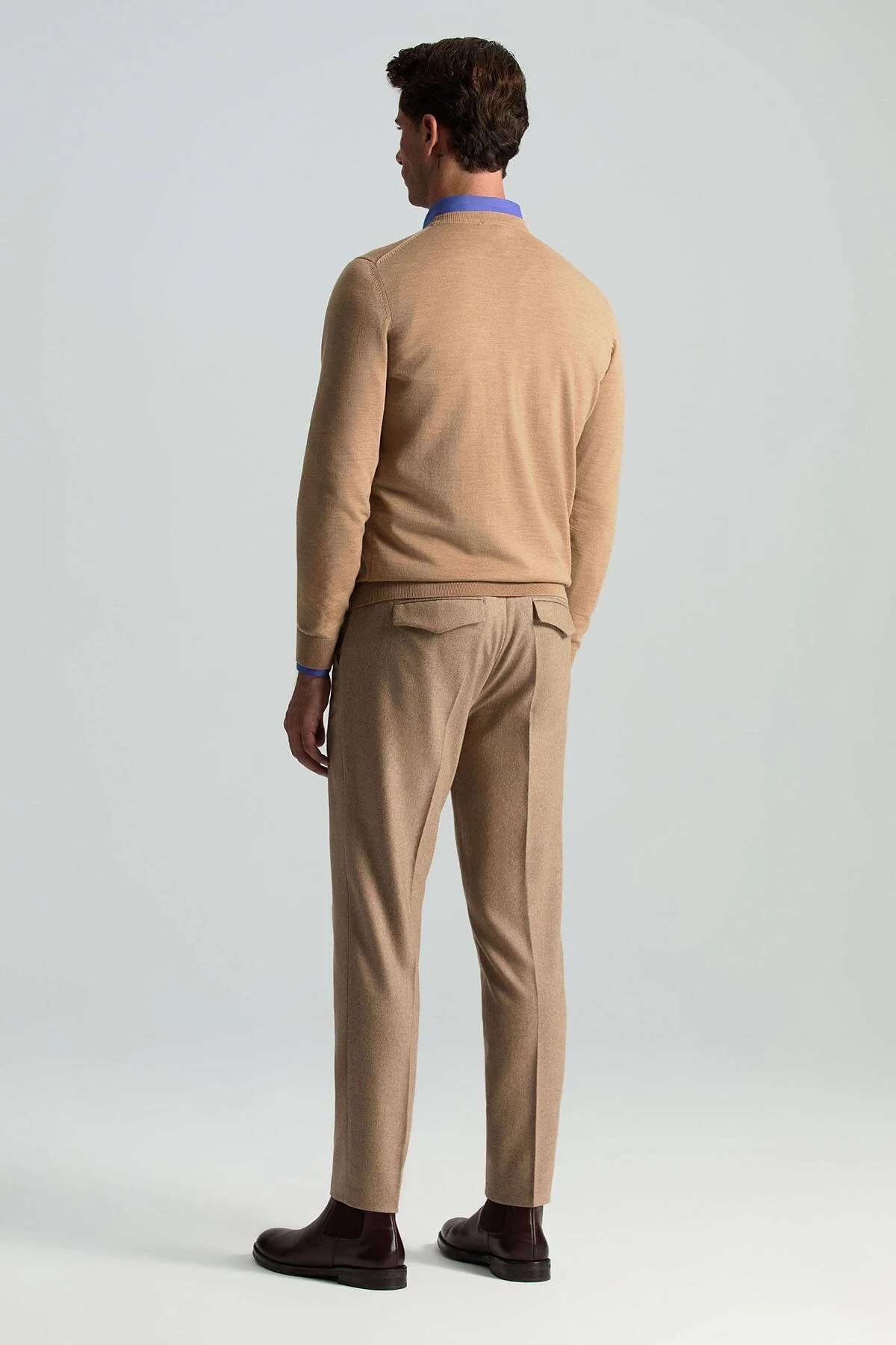 Hemington - V Yaka Merino Yün Camel Triko (5)