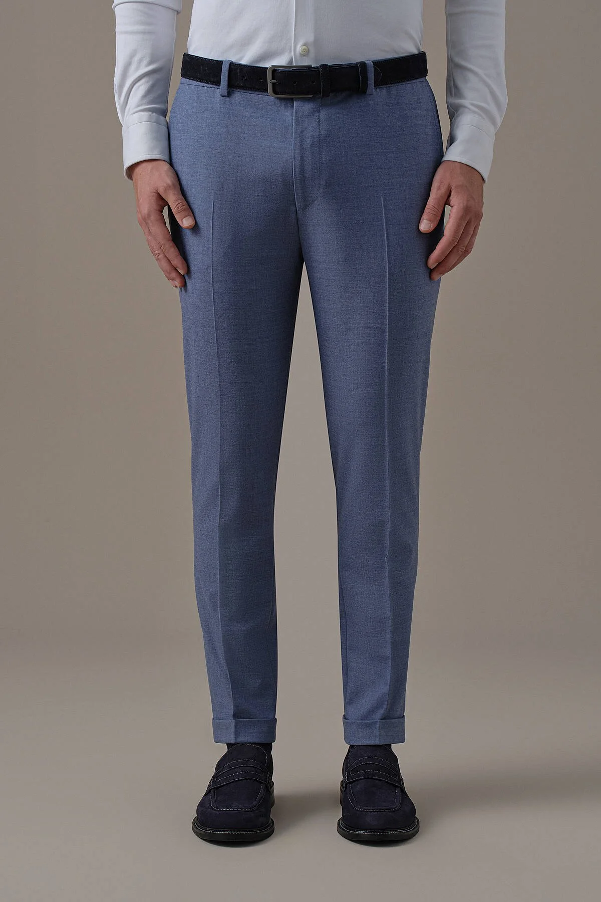 Hemington - Saf Yün Mavi Chino Jogger Pantolon (1)
