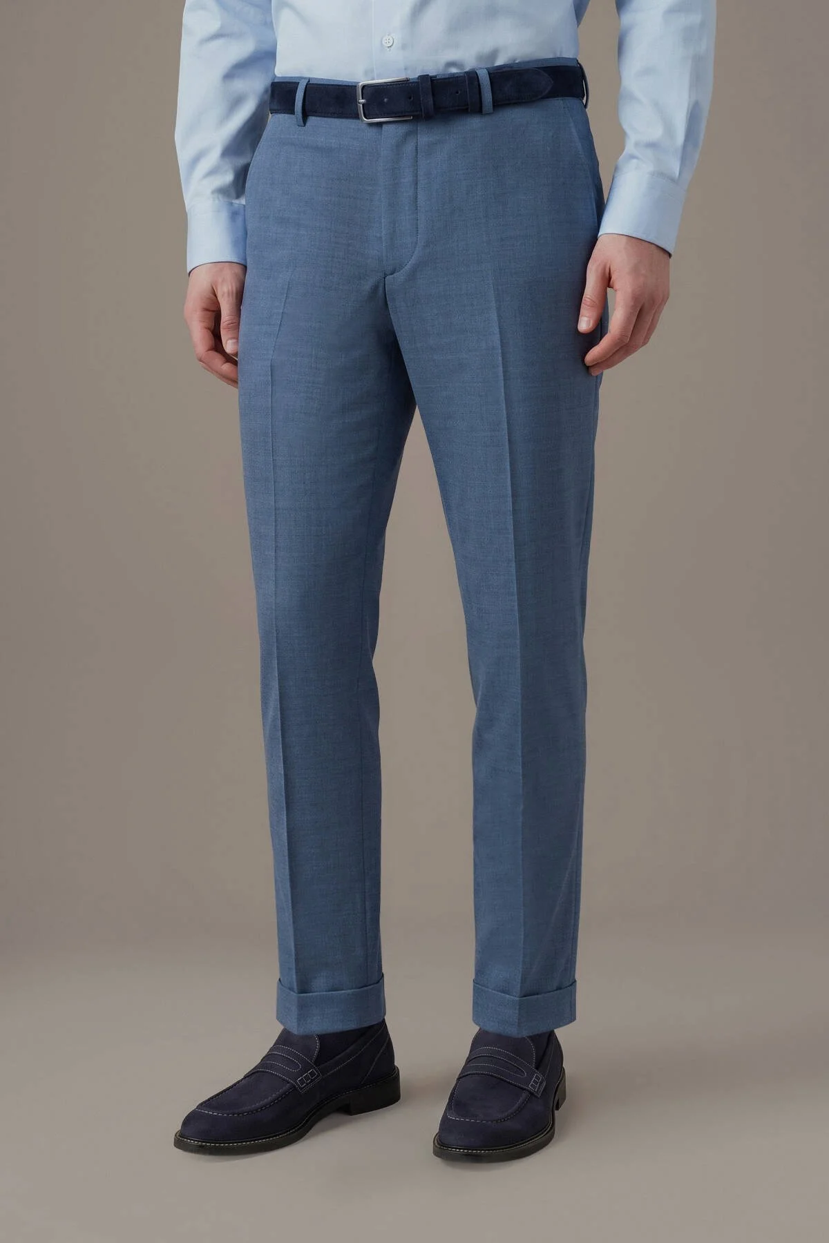 Hemington - Saf Yün Mavi Chino Jogger Pantolon (1)