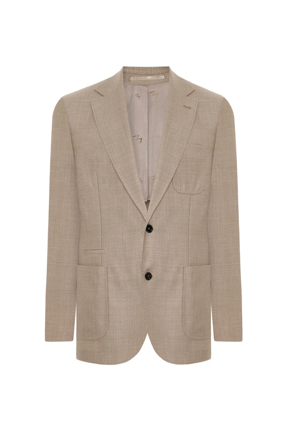 Hemington - Yün-İpek-Keten Karışım Açık Bej Blazer Ceket (7)