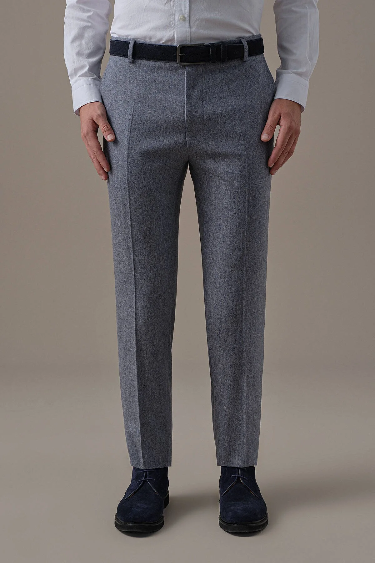 Hemington - Yün Kaşmir Gri Flanel Pantolon (1)