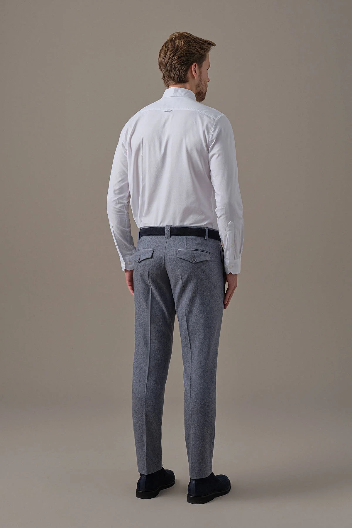 Hemington - Yün Kaşmir Gri Flanel Pantolon (4)