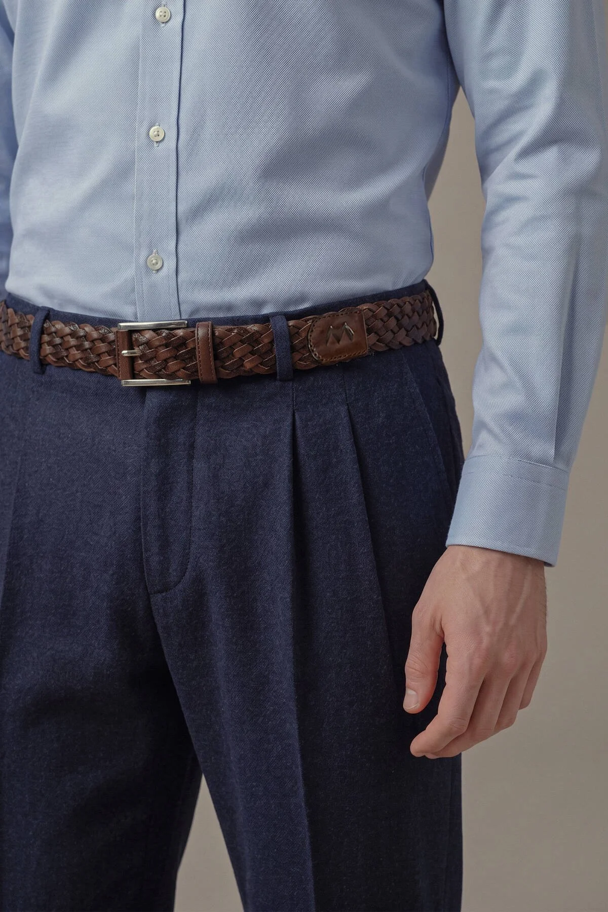 Hemington - Yün Kaşmir Lacivert Flanel Pantolon (2)