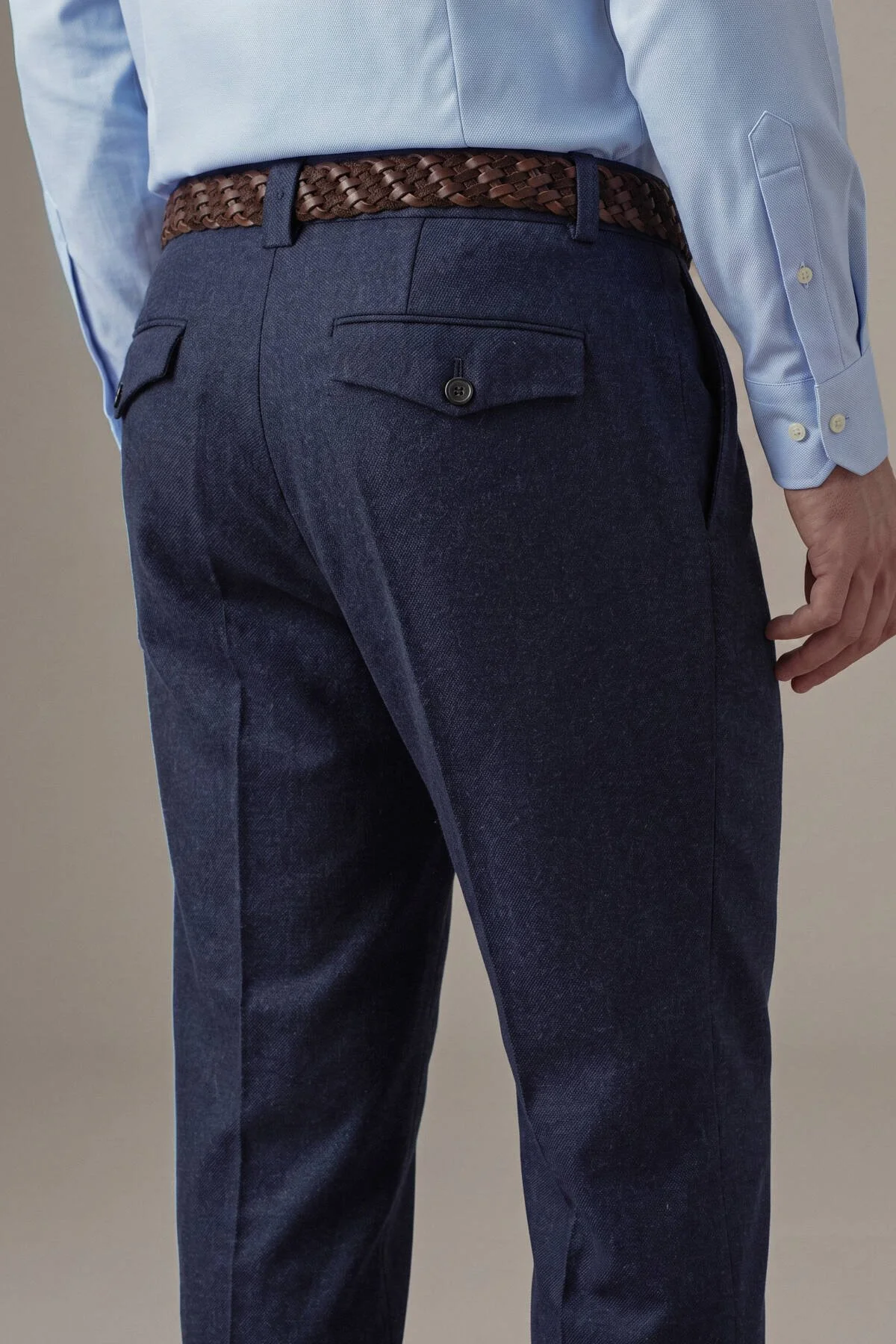 Hemington - Yün Kaşmir Lacivert Flanel Pantolon (3)