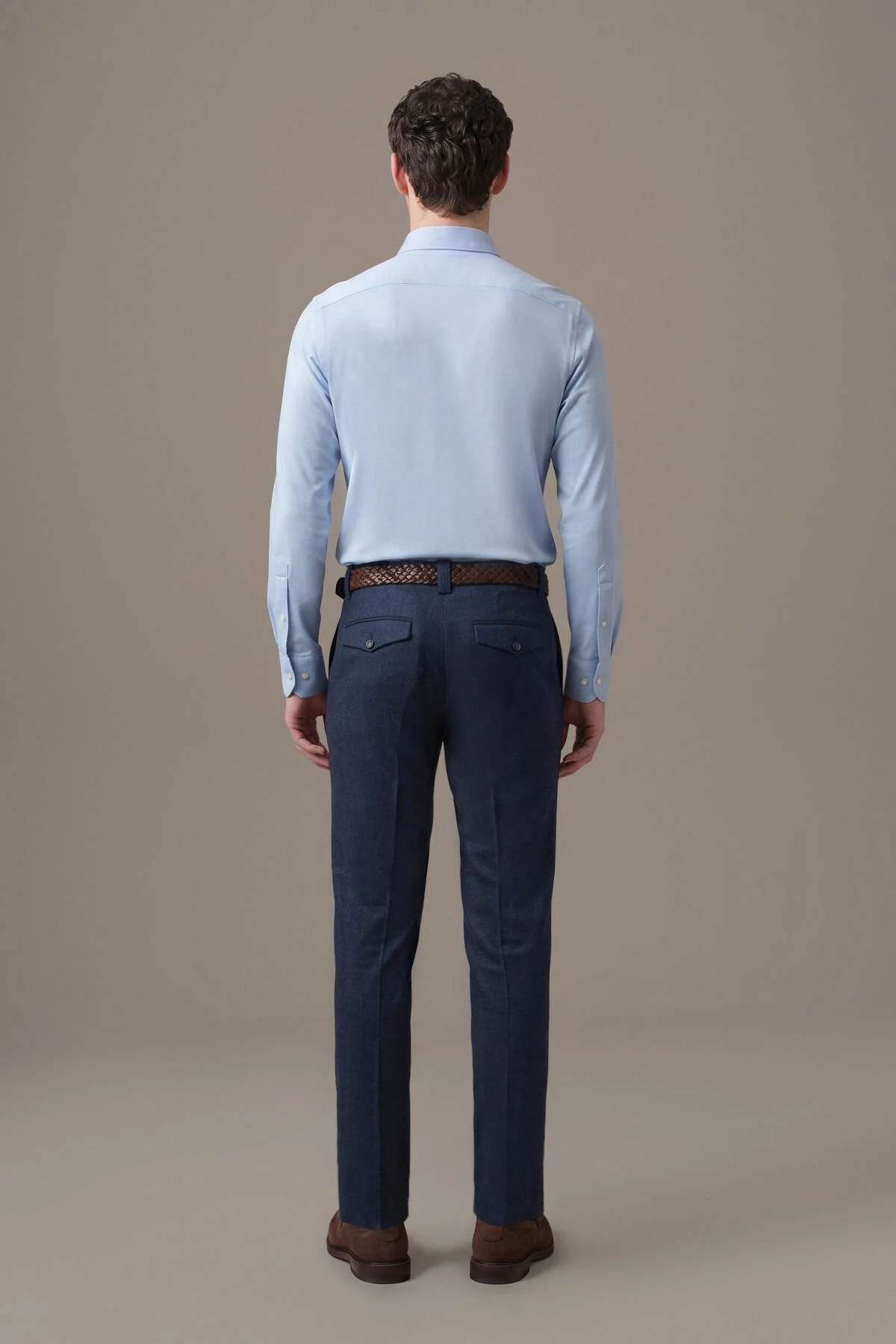 Hemington - Yün Kaşmir Lacivert Flanel Pantolon (4)