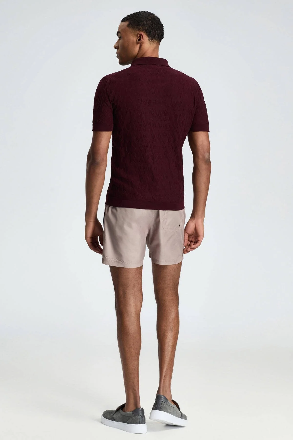 Hemington - Zigzag Desen Merserize Pamuk Bordo Triko Polo (7)
