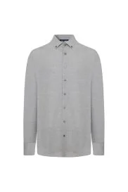 Hemington - Kaşmir Pamuk Karışım Açık Gri Gömlek