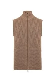 Hemington - Activewear Merino Yün Tütün Rengi Yelek