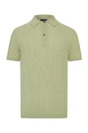 Hemington - Ajur Örgü Detaylı Saf Pamuk Yeşil Triko Polo Hemington - Ajur Örgü Detaylı Saf Pamuk Yeşil Triko Polo