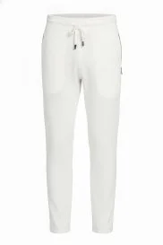 Bağcıklı Beyaz Slim Fit Triko Pantolon