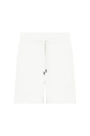 Hemington - Bağcıklı Nakış Logolu Beyaz Triko Şort