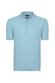 Hemington - Baklava Desen Giza Pamuk Gök Mavisi Triko Polo Hemington - Baklava Desen Giza Pamuk Gök Mavisi Triko Polo