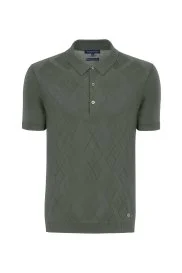 Hemington - Baklava Desen Giza Pamuk Haki Triko Polo Hemington - Baklava Desen Giza Pamuk Haki Triko Polo