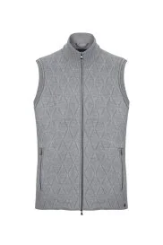 Hemington - Merino Yün Activewear Açık Gri Triko Yelek Hemington - Merino Yün Activewear Açık Gri Triko Yelek