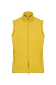 Hemington - Merino Yün Activewear Sarı Triko Yelek