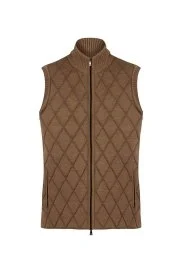 Hemington - Merino Yün Activewear Tütün Rengi Triko Yelek Hemington - Merino Yün Activewear Tütün Rengi Triko Yelek