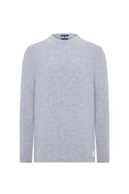 Hemington - Bisiklet Yaka Açık Gri Yün Kazak Hemington - Bisiklet Yaka Açık Gri Yün Kazak