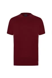 Hemington - Bisiklet Yaka Bordo Basic T-Shirt