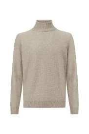 Hemington - Boğazlı Saf Kaşmir Camel Kazak