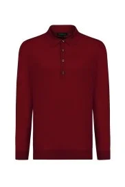 Hemington - Extrafine Merino Polo Yaka Bordo Triko