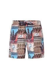 Hemington - Deniz Temalı Kum Rengi Qucik Dry Mayo