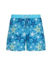 Hemington - Deniz Yıldızı Desen Turkuaz Quick Dry Mayo