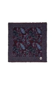 Hemington - Desenli İpek Yün Karışım Mor Örgü Mendil