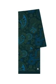 Hemington - Desenli Merino Yün Koyu Yeşil Atkı