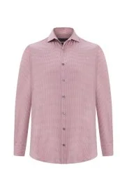 Hemington - Desenli Mor Saf Pamuk Gömlek