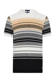 Hemington - Siyah-Açık Gri Desen Bisiklet Yaka Saf Pamuk Triko T-Shirt Hemington - Siyah-Açık Gri Desen Bisiklet Yaka Saf Pamuk Triko T-Shirt