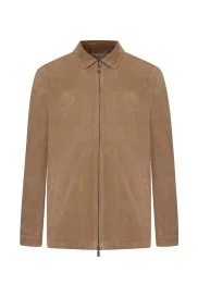 Hemington - Doğal Süet Kahverengi Deri Ceket