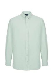 Hemington - Düğmeli Yaka Saf Pamuk Yeşil Gömlek Hemington - Düğmeli Yaka Saf Pamuk Yeşil Gömlek