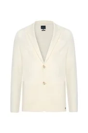 Extrafine Merino Ekru Triko Blazer Ceket