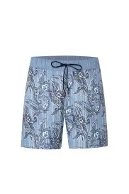 Hemington - Etnik Desen Gri Quick Dry Mayo