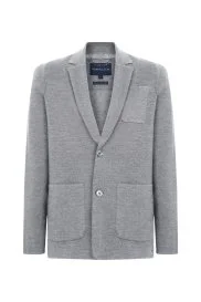 Hemington - Extrafine Merino Triko Blazer Açık Gri Ceket Hemington - Extrafine Merino Triko Blazer Açık Gri Ceket